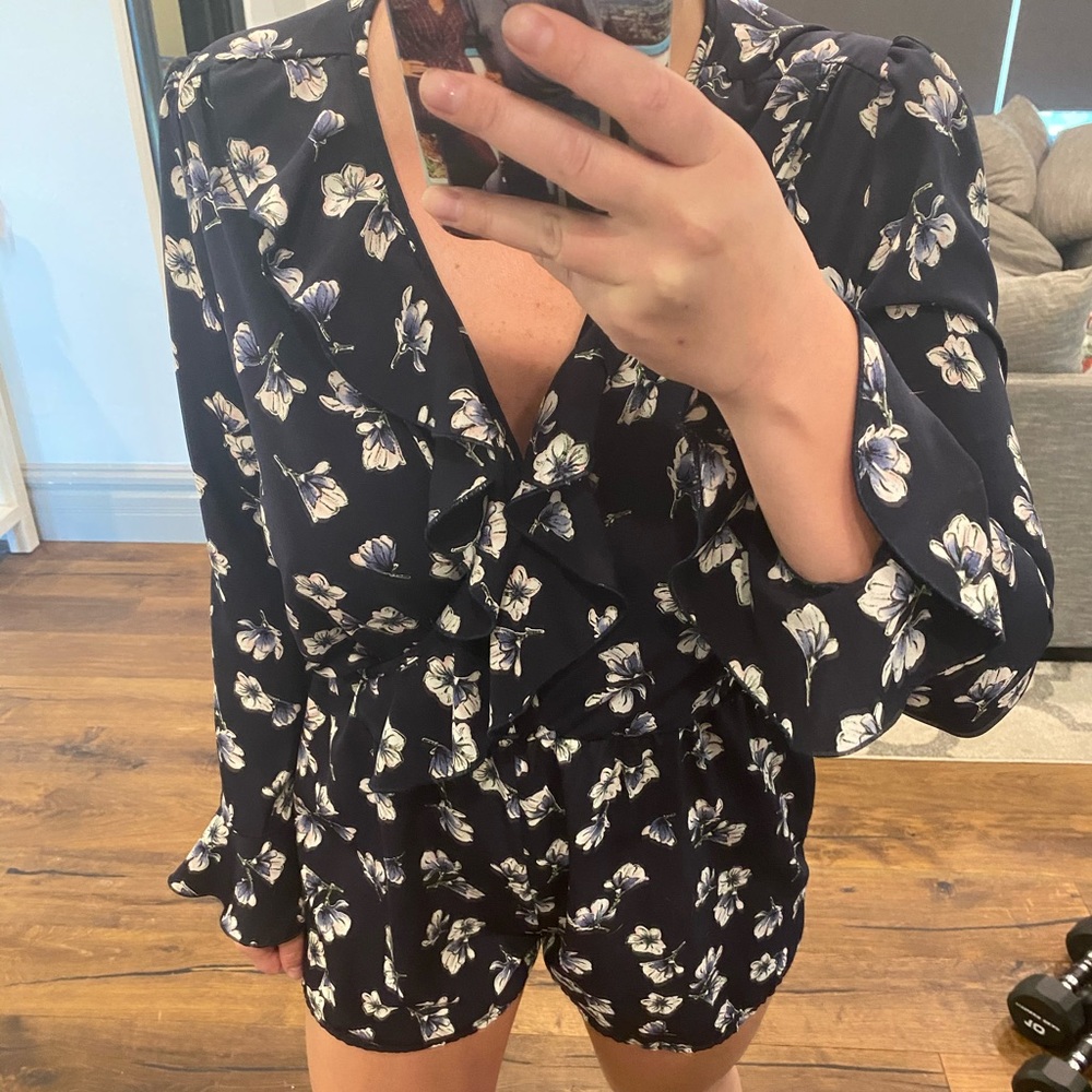 Floral never worn romper